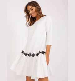 Снимка на Ecru Extended Cocktail Dress with Lace