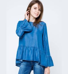 Снимка на Euphora blouse a'la jeans fastened with buttons at the back blue