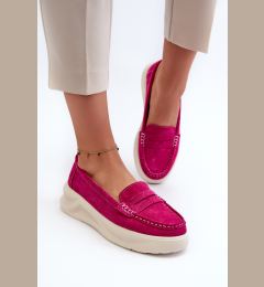 Снимка на EVENTO Велурени дамски мокасини Fuchsia Filidia