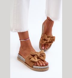 Снимка на FK1 Дамски сандали на платформа с панделка Camel Aflia