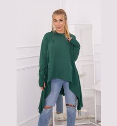 Снимка на Flared dark green blouse at the bottom