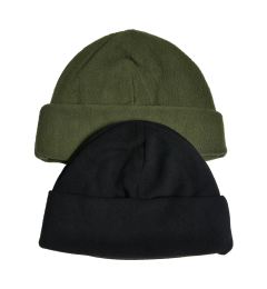Снимка на Fleece beanie 2-pack tiniolive/black
