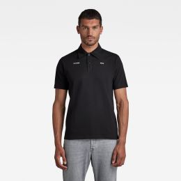 Снимка на G-STAR Polo shirt - Logo slub polo s\s black