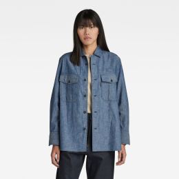 Снимка на G-STAR Shirt - Officer BF shirt l\s wmn blue