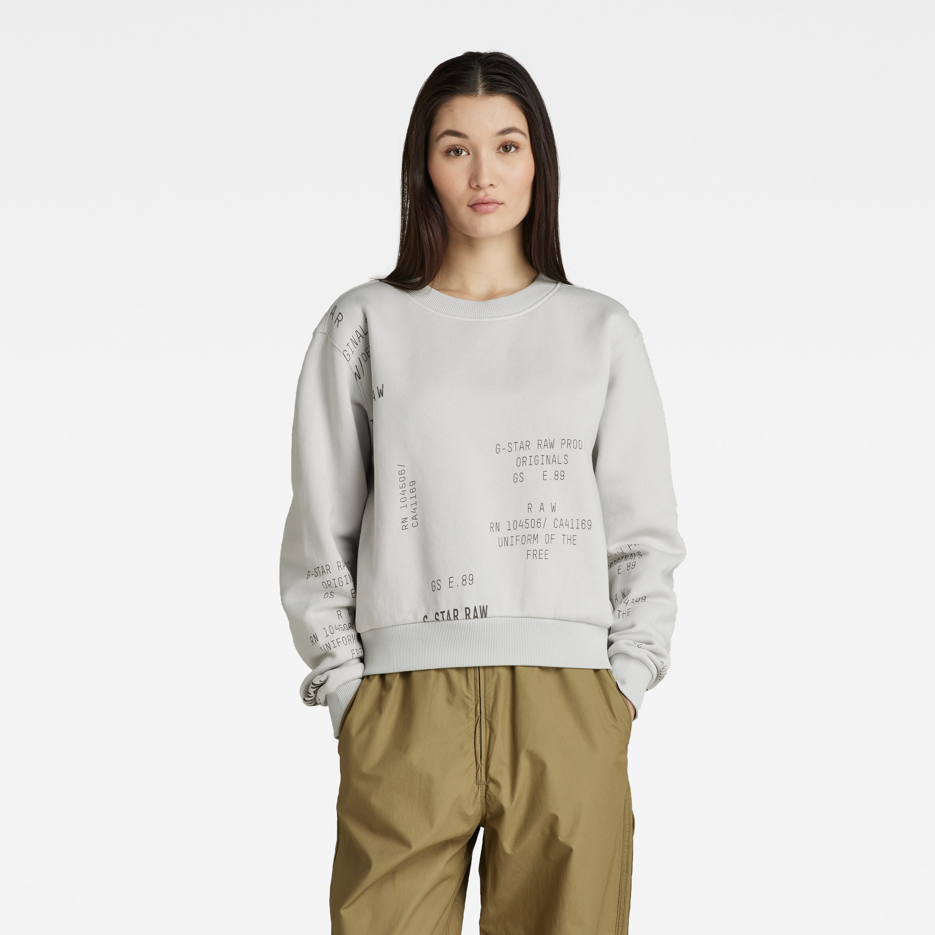 Снимка на G-STAR Sweatshirt - Cropped ao loose sw wmn grey