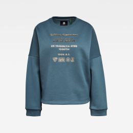 Снимка на G-STAR Sweatshirt - Graphic text relaxed r sw wmn l\s steel blue