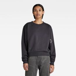 Снимка на G-STAR Sweatshirt - Multi gr cropped loose sw wmn black