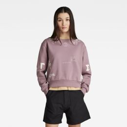 Снимка на G-STAR Sweatshirt - Multi gr cropped loose sw wmn purple