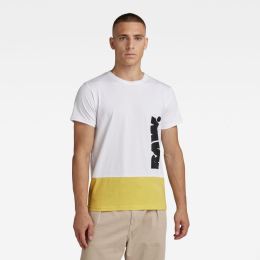 Снимка на G-STAR T-shirt - Color block RAW. r t white