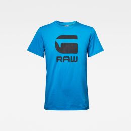 Снимка на G-STAR T-shirt - Flock hamburger logo r t blue