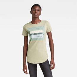 Снимка на G-STAR T-shirt - RAW. CVRD Long Slim R T Beige