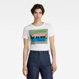 Снимка на G-STAR T-shirt - RAW. Cvrd Long Slim R T White