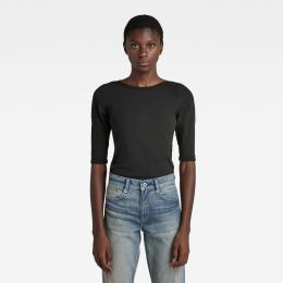 Снимка на G-STAR T-Shirt - Slim Rib Boat 1\2 sl black