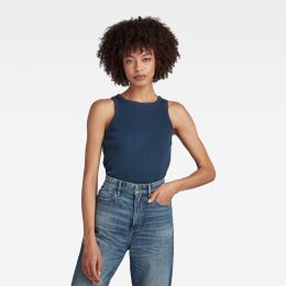 Снимка на G-STAR Tank top - Engineered rib tank top blue