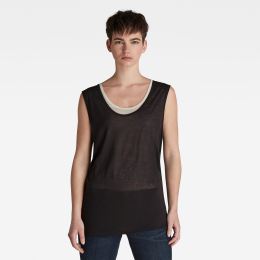 Снимка на G-STAR Tank top - Sheer double layer top transparent