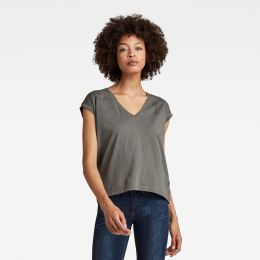 Снимка на G-STAR Top - Backprint loose v-neck top grey