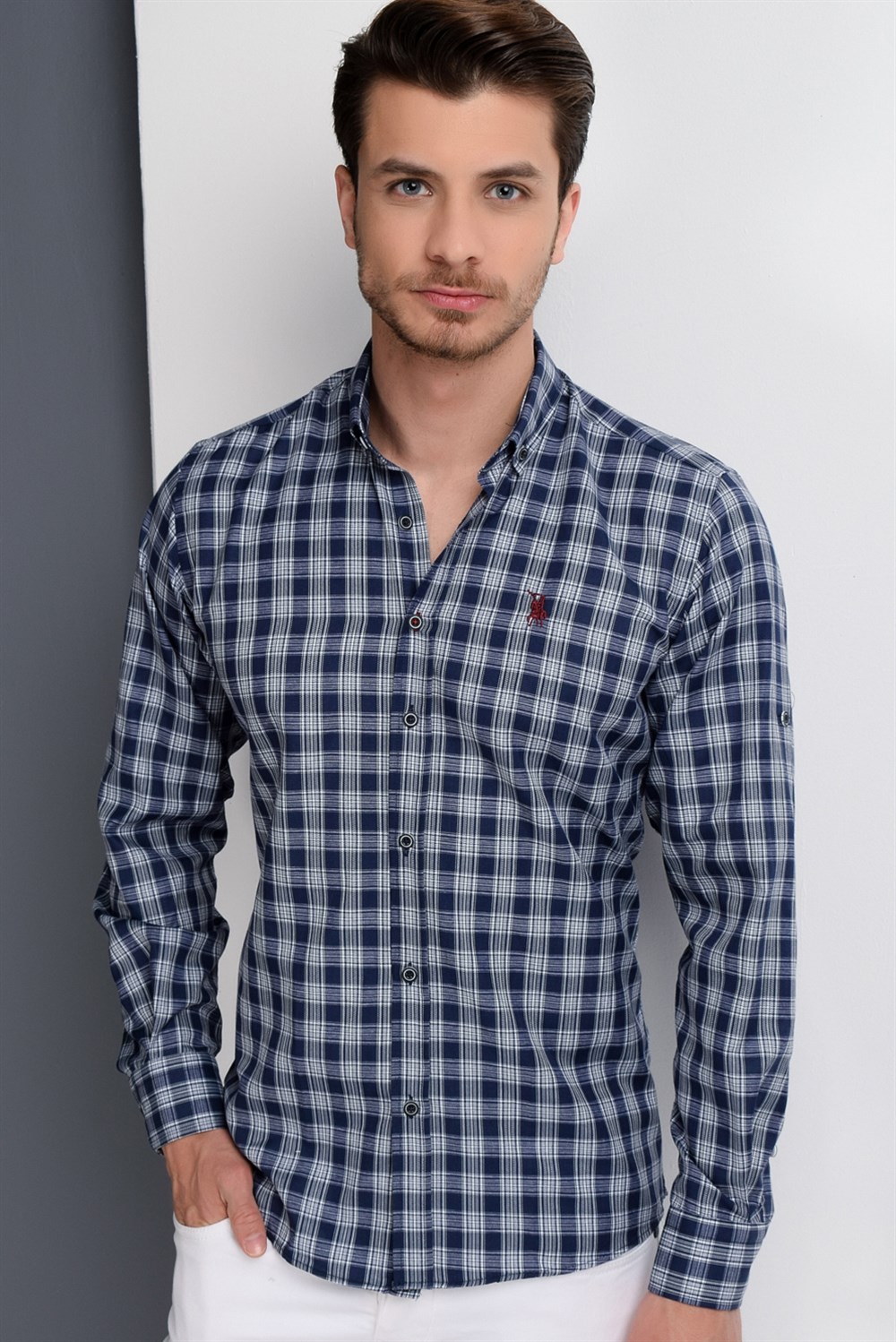 Снимка на G652 DEWBERRY MEN'S SHIRT-NAVY BLUE