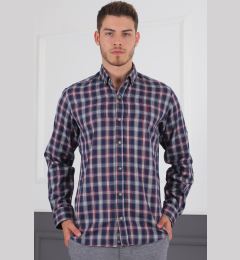 Снимка на G718 DERBERRY MEN'S SHIRT-LACİVERT- BURGUNDY