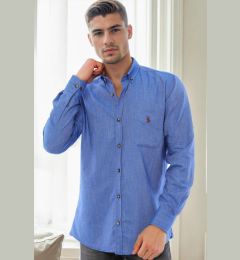 Снимка на G723 DEWBERRY MEN'S SHIRT-BLUE-1