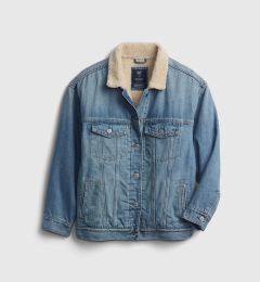 Снимка на GAP Kids Teen Denim Jacket sherpa - Girls