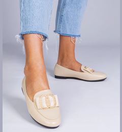 Снимка на Gemre Beige women's loafers with gold decoration Frada