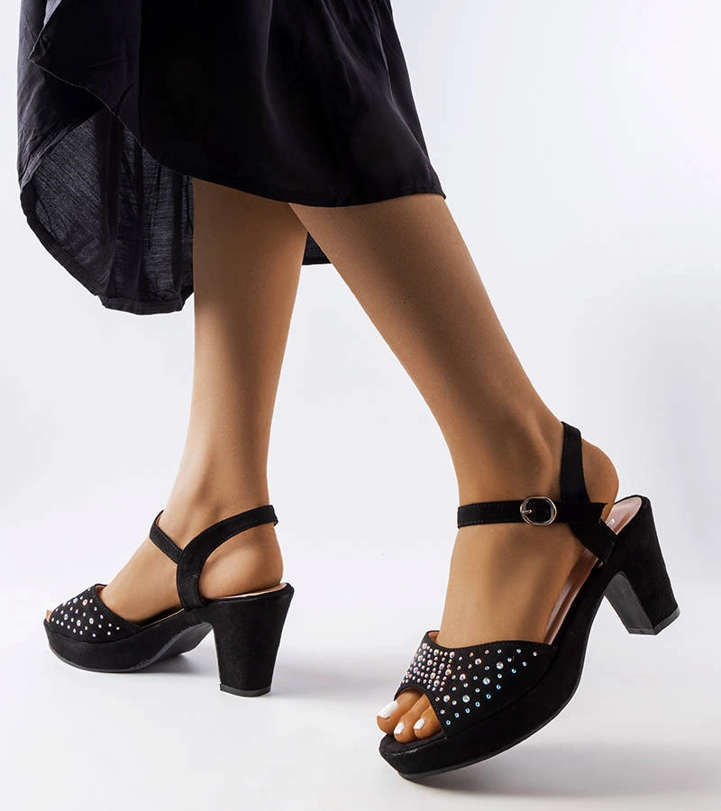 Снимка на Gemre Black Block Heel Sandals Beltane