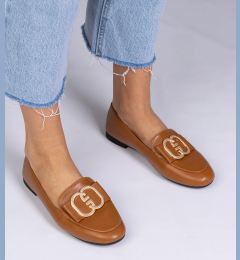 Снимка на Gemre Brown women's loafers with gold ornament Frada