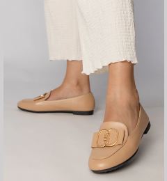 Снимка на Gemre Cream women's loafers with a gold decoration Frada