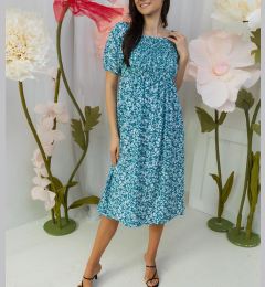 Снимка на Gemre Dark green floral dress Edoardo