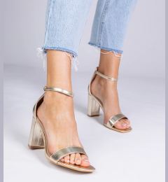 Снимка на Gemre Golden high block heel sandals Kasedi