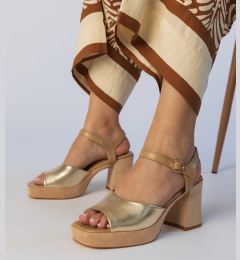 Снимка на Gemre Golden women's block heel sandals Aralia