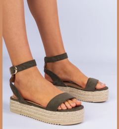 Снимка на Gemre Green platform espadrille sandals Kalesio