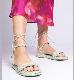 Снимка на Gemre Green woven women's sandals Tarina