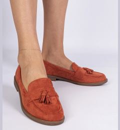 Снимка на Gemre Orange eco-suede women's moccasins with tassels Marimel