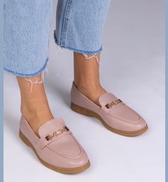 Снимка на Gemre Pink loafers with a gold ornament Feola