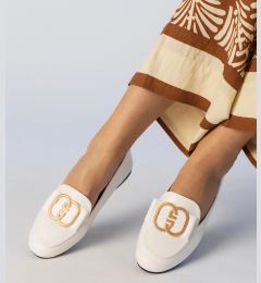 Снимка на Gemre White women's moccasins with gold decoration Frada
