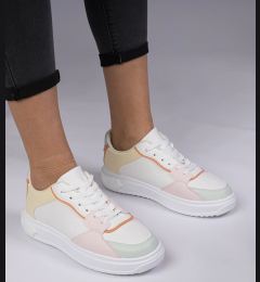 Снимка на Gemre White-yellow sporty faux leather sneakers Lavilia