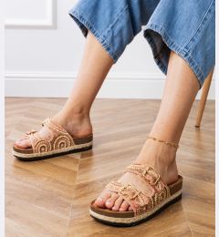 Снимка на Gemre Zebrina ethnic pink sandals with buckles on straps