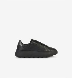 Снимка на Geox Spherica Black Women's Leather Sneakers - Women