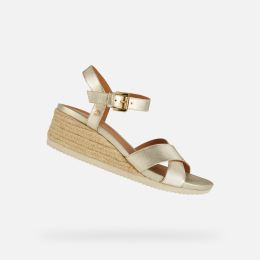 Снимка на Gold women's sandals Geox Ischia Corda - Women's