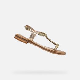 Снимка на Gold women's sandals Geox Maddalusiac - Women's