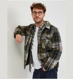 Снимка на Green men's plaid shirt jacket LERROS - Men