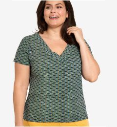 Снимка на Green patterned T-shirt Tranquillo - Women