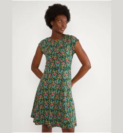 Снимка на Green women's floral dress Blutsgeschwister Ringelreih - Women