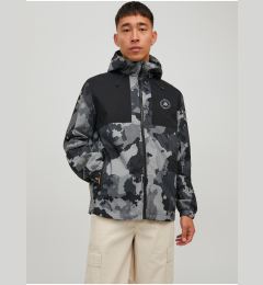 Снимка на Grey Men's Patterned Light Hooded Jack & Jones Filo Jack - Men
