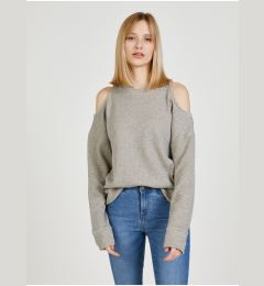 Снимка на Grey women's sweatshirt with open shoulders Pepe Jeans Moni - Women's