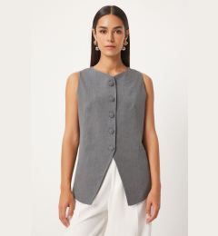 Снимка на Happiness İstanbul Women's Anthracite Sleeveless Woven Vest