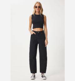 Снимка на Happiness İstanbul Women's Black High Waist Baggy Jeans