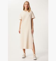 Снимка на Happiness İstanbul Women's Cream Cotton Summer Casual Combed Dress