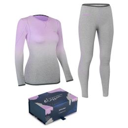 Снимка на Happy Socks FLORA SET Women's thermo whitening in a gift box, purple-gray, large. M/L